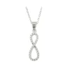 Jack Murphy Jewellers Jmj Sterling Silver Jewellery | Sterling Silver CZ Set Bailed Infinity Necklace