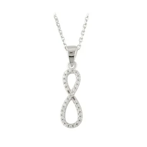 Jack Murphy Jewellers Jmj Sterling Silver Jewellery | Sterling Silver CZ Set Bailed Infinity Necklace