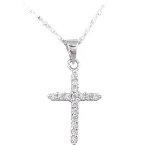Jack Murphy Jewellers Childrens Jewellery | Sterling Silver CZ Set Cross Necklace