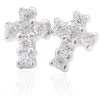 Jack Murphy Jewellers Childrens Jewellery | Jmj Sterling Silver Jewellery | Sterling Silver CZ Set Cross Stud Earrings