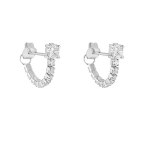 Jack Murphy Jewellers All Jmj & Branded Fashion Jewellery | Jmj Sterling Silver Jewellery | Sterling Silver CZ Wrap Hoop Earring