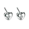 Jack Murphy Jewellers Childrens Jewellery | Jmj Sterling Silver Jewellery | Sterling Silver D for Diamond Children's Heart Stud