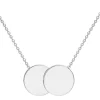 Jack Murphy Jewellers Jmj Sterling Silver Jewellery | Sterling Silver Double Disk Adjustable Necklace