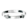 Jack Murphy Jewellers Childrens Jewellery | Jmj Diamond Set Jewellery | Sterling Silver Enamel & Diamond Set Daisy Baby Bangle