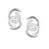 Jack Murphy Jewellers Jmj Sterling Silver Jewellery | Sterling Silver Entwined CZ Stud Earrings