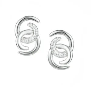 Jack Murphy Jewellers Jmj Sterling Silver Jewellery | Sterling Silver Entwined CZ Stud Earrings