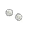 Jack Murphy Jewellers Jmj Sterling Silver Jewellery | Sterling Silver Freshwater Pearl & Halo Stud Earrings