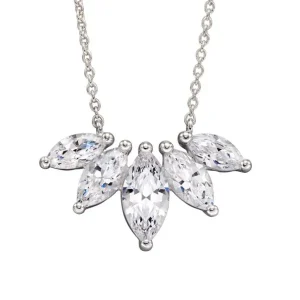 Jack Murphy Jewellers Jmj Sterling Silver Jewellery | Sterling Silver Graduating Marquise CZ Necklace