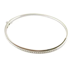 Jack Murphy Jewellers Jmj Sterling Silver Jewellery | Sterling Silver Half Channel Set CZ Bangle