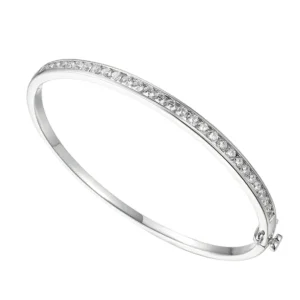 Jack Murphy Jewellers Jmj Sterling Silver Jewellery | Sterling Silver Half Channel Set CZ Bangle
