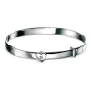 Jack Murphy Jewellers Childrens Jewellery | Jmj Diamond Set Jewellery | Sterling Silver Heart & Diamond Baby Bangle