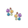 Jack Murphy Jewellers Jmj Sterling Silver Jewellery | Sterling Silver Mixed Gemstone Bubble Stud Earrings