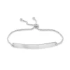 Jack Murphy Jewellers Bridal Jewellery | Jmj Sterling Silver Jewellery | Sterling Silver 4mm Bar Box Chain Slider ID Bracelet