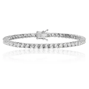 Jack Murphy Jewellers Bridal Jewellery | Sterling Silver 3mm Claw Set CZ Line Bracelet