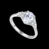 Jack Murphy Jewellers Jmj Sterling Silver Jewellery | Sterling Silver 8mm Oval & Trefoil Tapered Talon Claw Ring