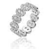 Jack Murphy Jewellers Jmj Sterling Silver Jewellery | Sterling Silver Multi-Linked Oval & Halo CZ Ring