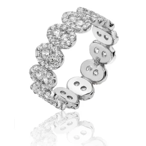 Jack Murphy Jewellers Jmj Sterling Silver Jewellery | Sterling Silver Multi-Linked Oval & Halo CZ Ring
