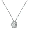 Jack Murphy Jewellers Jmj Sterling Silver Jewellery | Sterling Silver Oval & Halo CZ Necklace