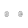 Jack Murphy Jewellers Bridal Jewellery | Jmj Sterling Silver Jewellery | Sterling Silver Oval & Halo CZ Earrings