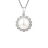 Jack Murphy Jewellers Bridal Jewellery | Jmj Sterling Silver Jewellery | Sterling Silver Pear & Cluster CZ Halo Necklace