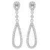 Jack Murphy Jewellers Bridal Jewellery | Jmj Sterling Silver Jewellery | Sterling Silver Pear Drop CZ Stud Earrings