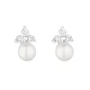 Jack Murphy Jewellers Jmj Sterling Silver Jewellery | Sterling Silver Pearl & CZ Trinity Stud Earrings