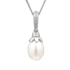 Jack Murphy Jewellers Bridal Jewellery | Jmj Sterling Silver Jewellery | Sterling Silver Pearl & CZ Necklace