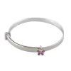 Jack Murphy Jewellers Childrens Jewellery | Jmj Sterling Silver Jewellery | Sterling Silver Pink & Purple Butterfly Baby Bangle