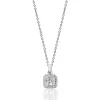 Jack Murphy Jewellers Bridal Jewellery | Sterling Silver Princess & Halo CZ Necklace