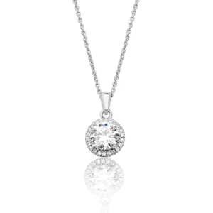 Jack Murphy Jewellers Bridal Jewellery | All Jmj & Branded Fashion Jewellery | Sterling Silver Round & Halo Pendant Necklace