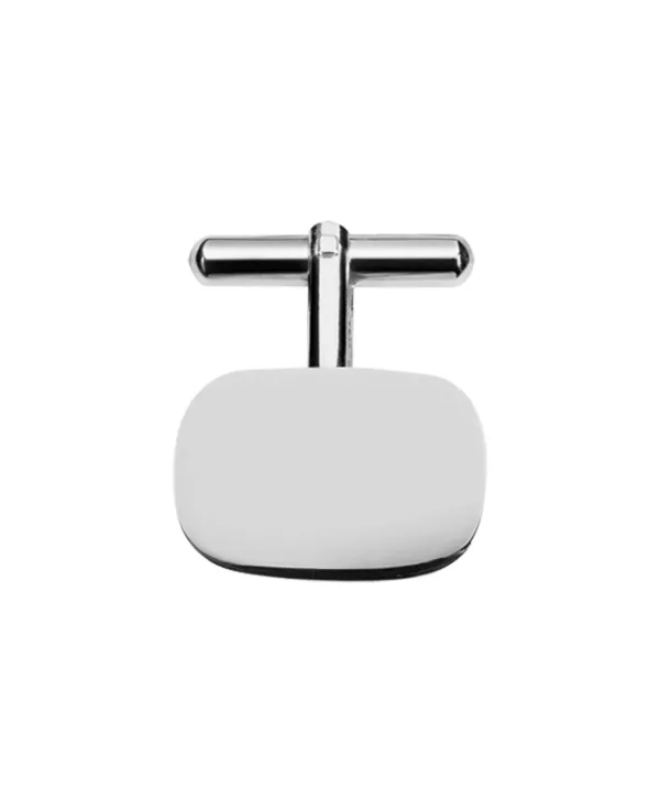 Jack Murphy Jewellers Jmj Cufflinks | Jmj Sterling Silver Jewellery | Sterling Silver Rounded Edge Rectangle Plain Cufflinks