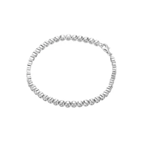 Jack Murphy Jewellers Bridal Jewellery | Jmj Sterling Silver Jewellery | Sterling Silver Rub-Over CZ Line Bracelet