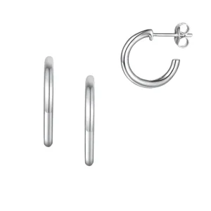 Jack Murphy Jewellers Jmj Sterling Silver Jewellery | Sterling Silver Solid 15mm 3/4 Stud Hoop Earrings