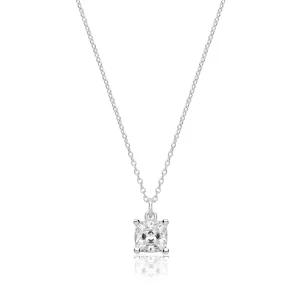 Jack Murphy Jewellers Bridal Jewellery | Jmj Sterling Silver Jewellery | Sterling Silver Solitaire 6mm Round CZ Necklace