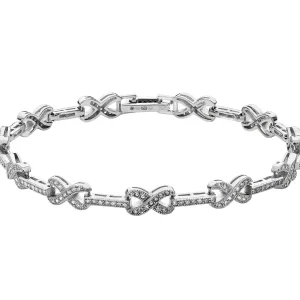 Jack Murphy Jewellers Bridal Jewellery | All Jmj & Branded Fashion Jewellery | Sterling Silver Split Infinity CZ Linked Bracelet