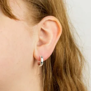Jack Murphy Jewellers Childrens Jewellery | All Jmj & Branded Fashion Jewellery | Sterling Silver Starry Night Round CZ Huggy Hoop Earrings