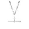 Jack Murphy Jewellers Jmj Sterling Silver Jewellery | All Jmj & Branded Fashion Jewellery | Sterling Silver Timeless Figaro T-Bar Necklace