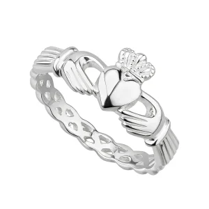 Jack Murphy Jewellers Jmj Sterling Silver Jewellery | Sterling Silver Weave Claddagh Ring