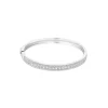 Jack Murphy Jewellers All Jmj & Branded Fashion Jewellery | Jmj Gemstone Jewellery | Sterling Silver White Three Row CZ Bangle