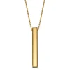 Jack Murphy Jewellers Jmj Sterling Silver Jewellery | Sterling Silver Yellow Gold Plated Vertical Bar Personalising Necklace