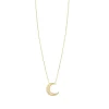 Jack Murphy Jewellers Jmj Gemstone Jewellery | Sterling Silver Yellow Gold Plated CZ Moon Necklace