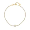Jack Murphy Jewellers Bridal Jewellery | Sterling Silver Yellow Gold Plated Evil Eye CZ Line Bracelet