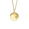 Jack Murphy Jewellers Childrens Jewellery | Jmj Diamond Set Jewellery | Sterling Silver Yellow Gold Plated Children's Disc & Diamond Star Necklace