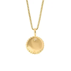 Jack Murphy Jewellers Childrens Jewellery | Jmj Diamond Set Jewellery | Yellow Gold Plated Cute Children's Diamond Disc Necklace
